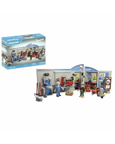 Playmobil Vespa Retro Garage - Playset with Characters and Accessories
