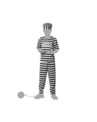 Kids Prisoner Costume Multicolor - Halloween Prison Outfit

