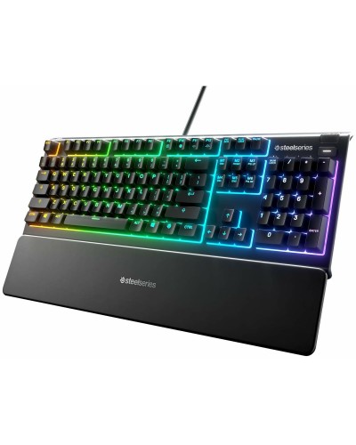 Clavier pour jeu SteelSeries Apex 3 Noir Qwerty portugais