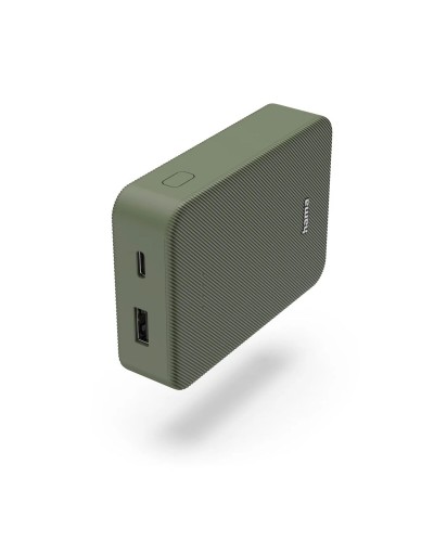 Hama Fabric10 Powerbank 10000mAh Grün - Schnelles, portables Aufladen
