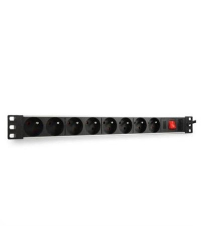 19" Steckdosenleiste 8 Schuko-Steckdosen WP - PDU Rack Wand- und Schrankmontage
