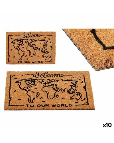 Zerbino GiftDecor World in fibra di cocco, 40 x 2 x 60 cm, confezione da 10