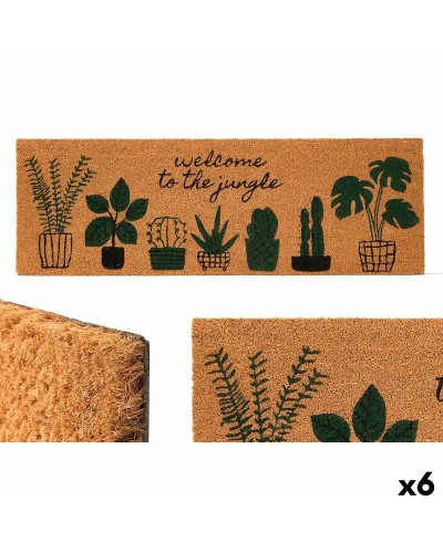 Deurmat GiftDecor Jungle Natuurlijk PVC Kokosvezel 120 x 1 x 40 cm (6 Stuks)
