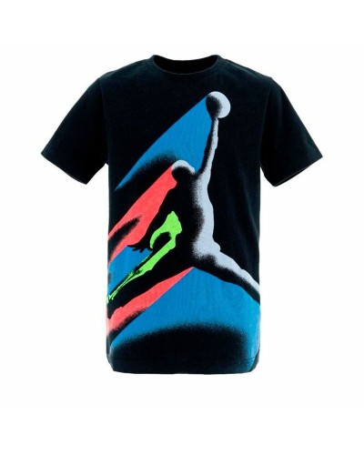 T-Shirt met Korte Mouwen voor kinderen Jordan 23 Fade Away Zwart