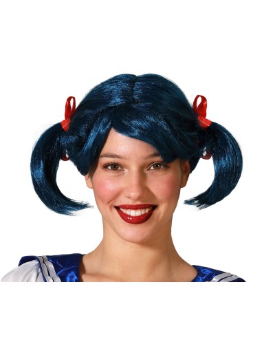 Blue Wig Long Wavy - Blue Synthetic Hair for Cosplay & Party
