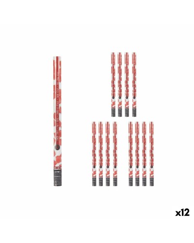 Canon à Confettis Rouge 80cm - Fête Anniversaire (12 Pièces)
