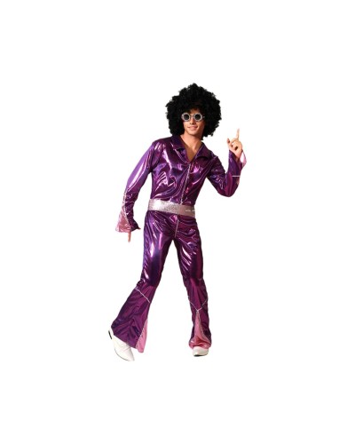 Maskeraddräkt vuxna Fuchsia Disco