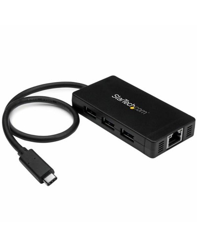 Startech USB-C 3.0 4-Port Gigabit Ethernet Hub - Black - 2100W
