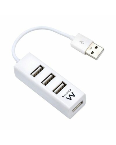 Ewent EW1122 Hub USB Blanco 4 Puertos 3.0 - Carga Rápida 3600W
