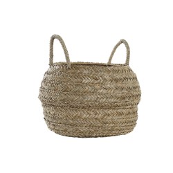 Cesta de almacenaje de junco marino DKD Home Decor, 40 x 40 x 30 cm, estilo boho, natural
