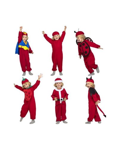 My Other Me Superhelden-Kostüm für Kinder, Rot, Schwarz, Blau, Quick 'N' Fun
