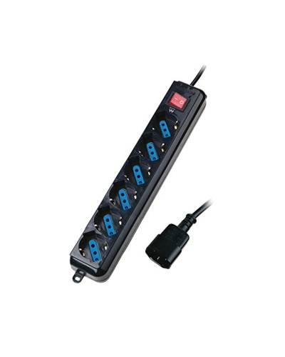 Ewent Multiprise 6 Prises Schuko Noire avec Interrupteur - Protection Surtension
