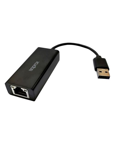 approx! Adaptador Ethernet USB 2.0 10/100 Mbps - Negro
