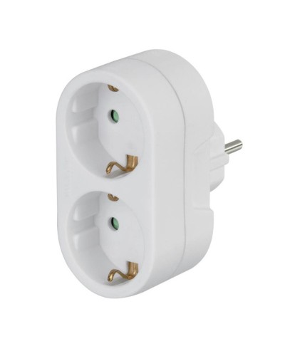 Adaptador con enchufes Hama 3680W 250V | Blanco | Uso versátil
