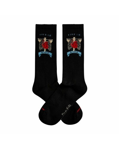 Jimmy Lion Athletic Frida Heart Black Sports Socks - Performance & Style
