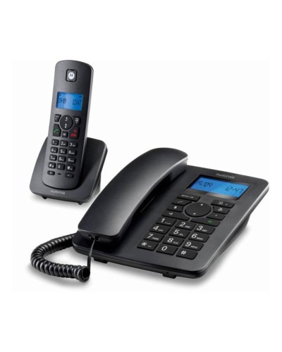 Motorola C4201 Combo: Telefono Fisso DECT Nero (Doppio)
