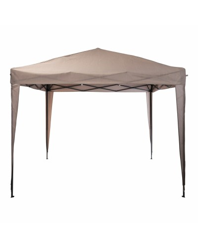 EDM fe7000400 folding garden gazebo, 3x3x2.5 m, taupe color
