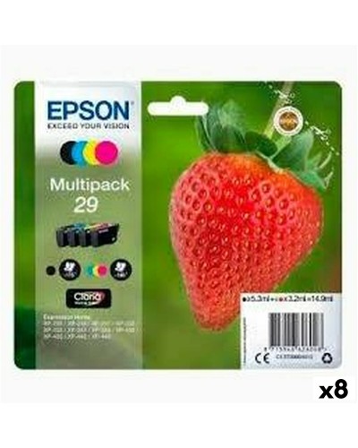 Original Bläckpatron Epson XP 235 332 335 432 435 Svart/Cyan/Magenta/Gul 4 Delar (8 antal)