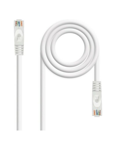 Câble Réseau CAT6 Nanocable 3m Blanc LSZH - Rigide UTP
