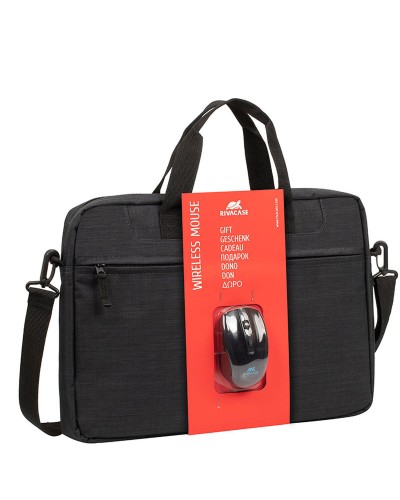 Rivacase Laptop Bag 15" Black - Padded Laptop Case
