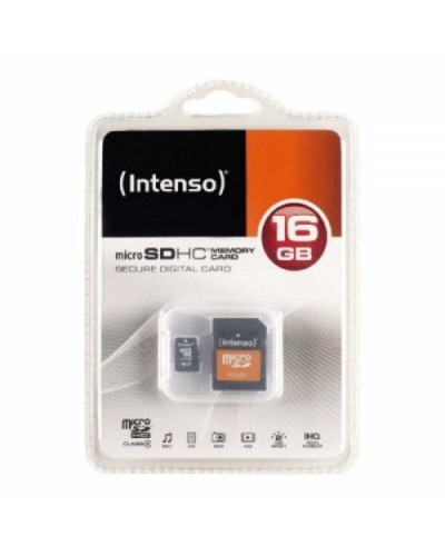 Intenso Micro SD 16GB Classe 10 con Adattatore - Scheda di Memoria
