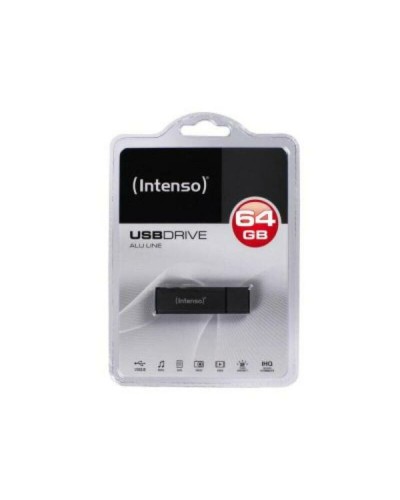 INTENSO ALU Line 64GB Pendrive USB & Micro USB - Antracita - Transferencia Rápida

