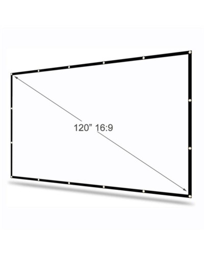 Iggual Pantalla de Proyección 120" - Tela para Video Proyector Home Cinema
