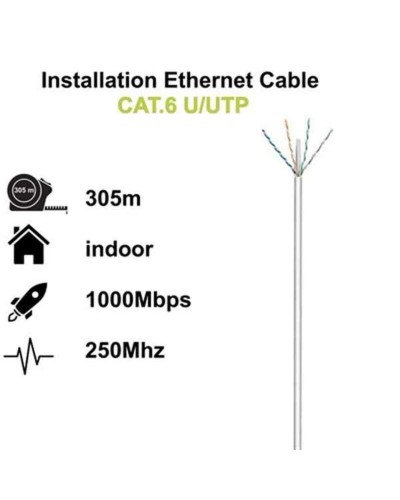 Nätkabel UTP Styv Kategori 6 Ewent (305 m)