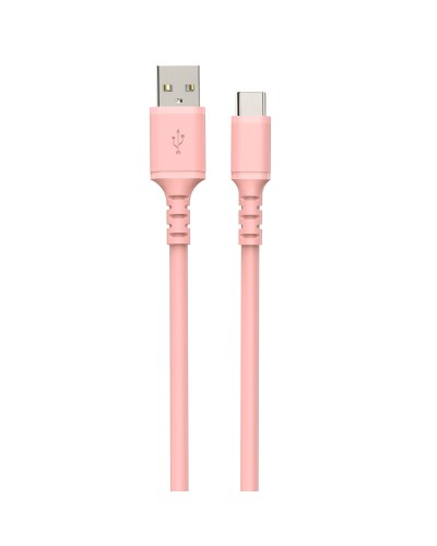 Pink USB-A to USB-C Cable 1m - Fast Charging & Data Transfer
