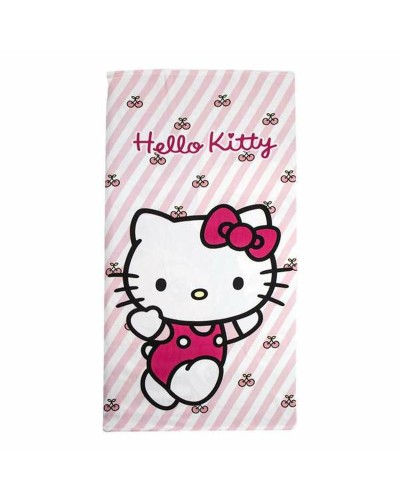 Toalla de Playa Hello Kitty 70x140 cm - Algodón Suave para Niña

