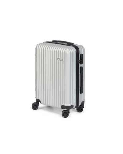 Valigia Bagaglio a Mano Grigio Righe - 57cm Cabina Aereo - Leggera e Resistente

