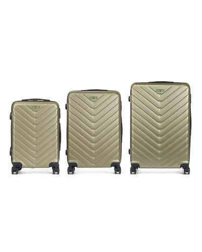 Ensemble de 3 Valises Vertes - Rigides, Légères, Voyage
