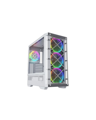 Nfortec Drako X Blanco: Caja PC Gaming ATX, Cristal Templado, Óptima Ventilación
