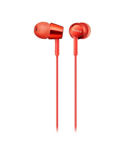 Hörlurar med Mikrofon Sony MDR-EX155AP Röd