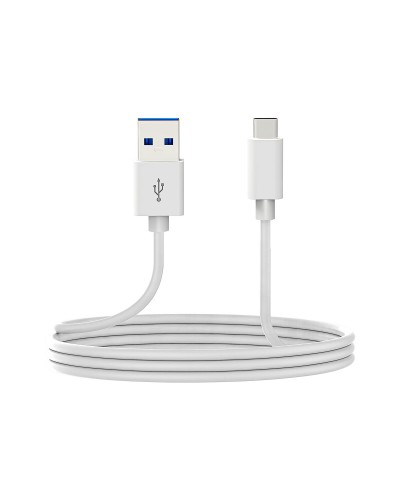 Cable USB-A a USB-C Blanco - Carga Rápida y Transferencia de Datos
