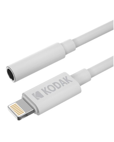Câble Audio Jack 3.5mm Kodak - Blanc - Haute Qualité - Universel
