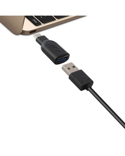 Adattatore USB-C 3.1 a USB 3.0 Nero - Trasferimento Veloce Dati
