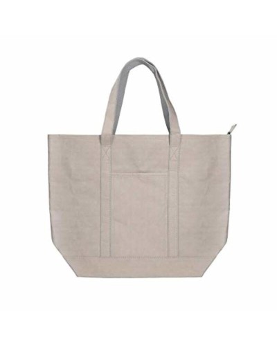 KSIX Einkaufstasche Grau Polyester Papier-Kraft-Effekt - Robust
