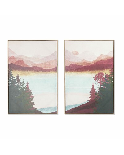 DKD Home Decor Bild Wasser: Zeitgenössisches Gemälde (60x3x90 cm), 2 Stück
