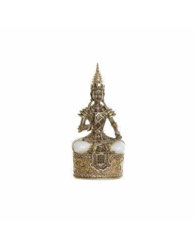 DKD Home Decor Statue Bouddha Doré en Résine - 13 x 7 x 27 cm
