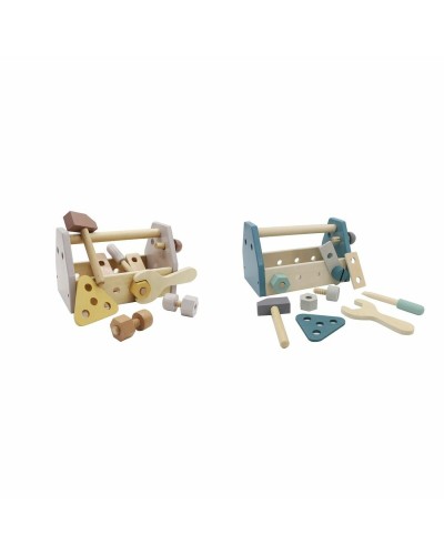 DKD Home Decor Werkzeugkiste aus Holz (21 x 11,5 x 13 cm), 2er-Set
