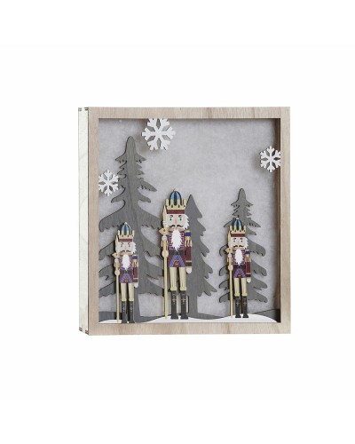 DKD Home Decor Casse-Noisettes Décorations Murales, 30 x 4,5 cm, Bois MDF, Set de 2
