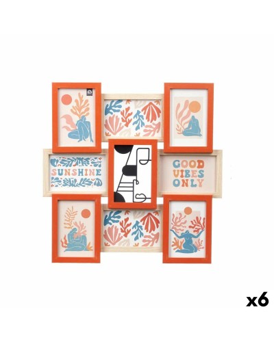 Multicolor Photo Frame GiftDecor | 6 Units | Metal & MDF | Interior Decoration | REG3328

