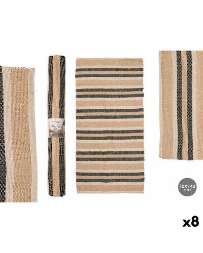 Matta GiftDecor NO.04 Vit Brun Svart 70 x 140 cm (8 antal)