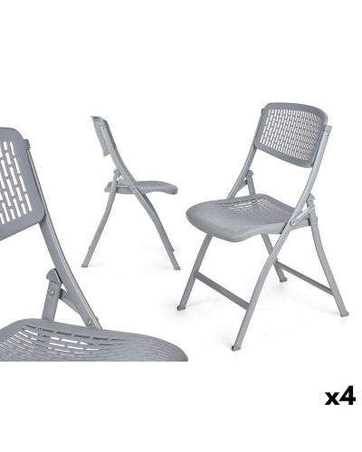GiftDecor ZJ-Y59GR Klappstuhl Grau - 59 x 50 x 82 cm (4 Stück)
