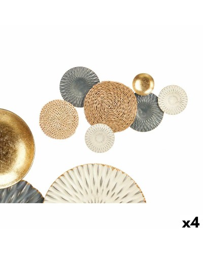 Seinäkoriste GiftDecor 23SMB1563 Sininen Valkoinen Ruskea Metalli 72,4 x 5,1 x 42,5 cm (4 osaa)