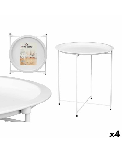 GiftDecor Folding Table White 46.8x50.2x46.8 cm (4pcs)
