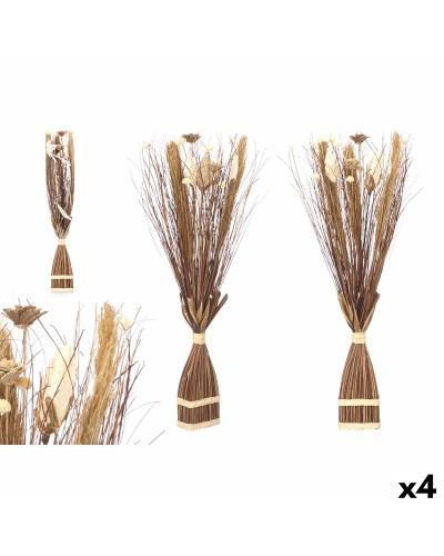 Flores decorativas GiftDecor | Marrón | Set de 4 | 14 x 100 x 10 cm y 8 x 100 x 18 cm
