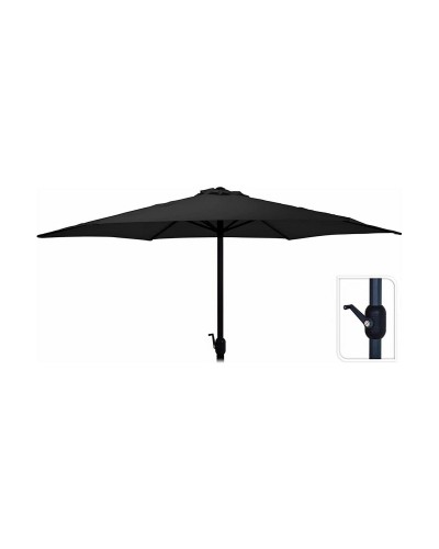 "Ambiance Grey Parasol in Fabric and Iron: Elegant Sun Protection for Garden and Balcony"
