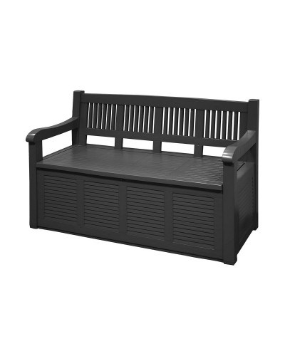 Salzburg Dark Grey Storage Bench | 130 x 60 x 85 cm | Ideal for Storage and Seating
